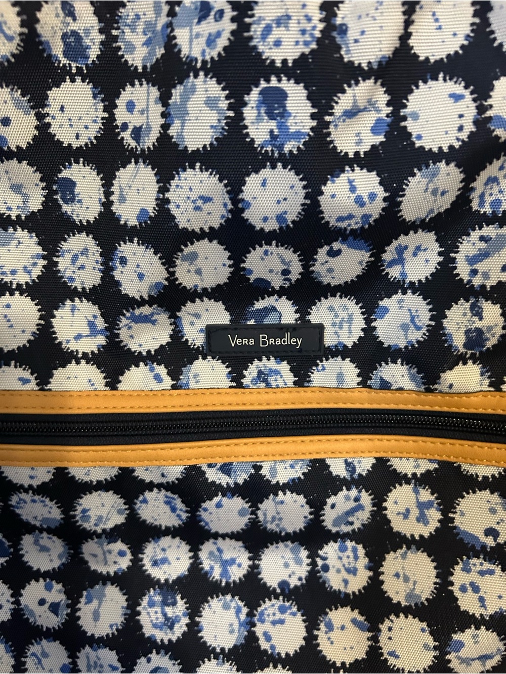 Vera Bradley Navy pattern Drawstring Backpack - Picture 4 of 6